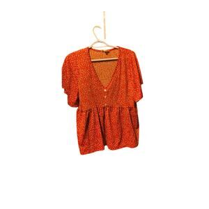 Soft Romantic Empire‑Waist Blouse with Flowy Sleeves — Pre‑Loved Elegance